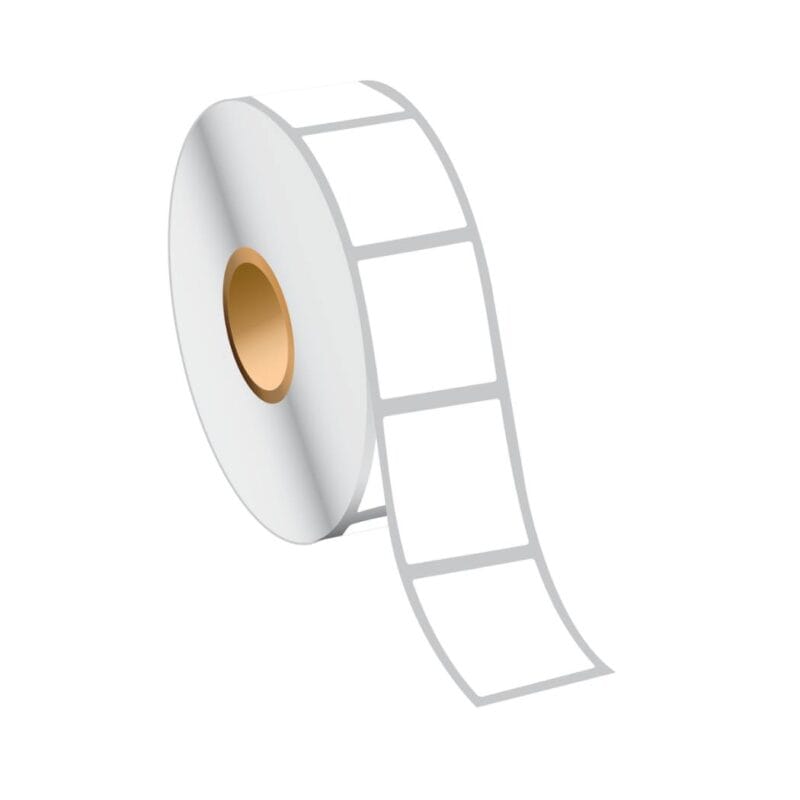 Etiqueta 4" X 5" Transferencia Térmica Centro De 3" Con Precorte Rollos De 1000 Pz