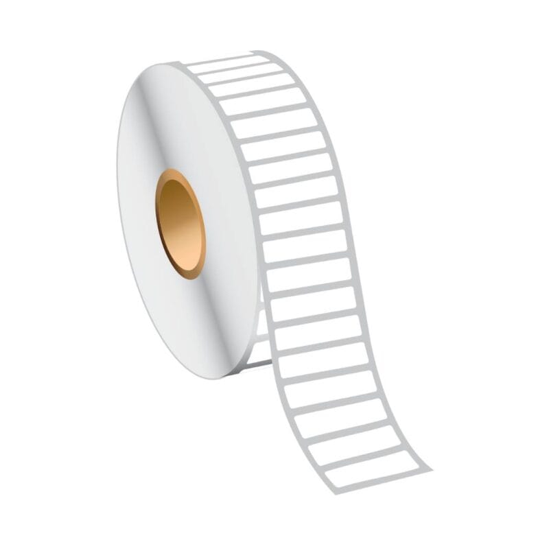 Etiqueta 4" X 1" Transferencia Térmica Centro De 3" Con Precorte Rollos De 5000