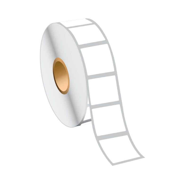 Etiqueta 4"x4" Térmico directo Centro De 3" Con Precorte Rollos De 1500 Pz